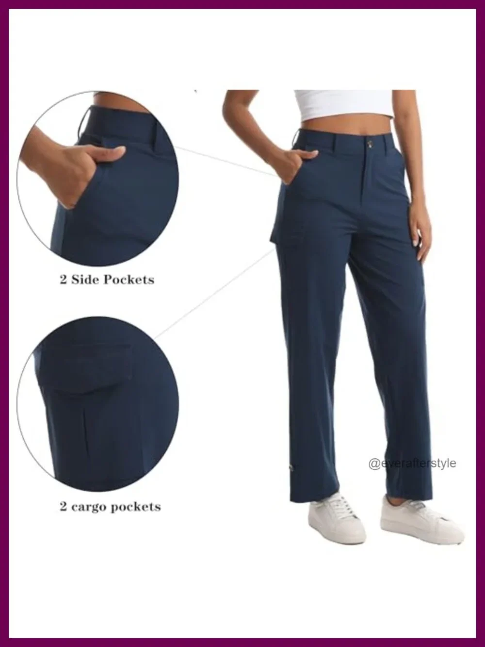 Women's Cargo Pants Lightweight 5 Pockets Hiking Outdoor